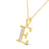 Thumbnail Image 2 of Diamond Initial E Necklace 1/20 ct tw 10K Yellow Gold 18"