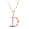 Thumbnail Image 1 of Diamond Initial D Necklace 1/20 ct tw 10K Rose Gold 18"