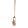 Thumbnail Image 2 of Le Vian Cushion-Cut Natural Pink Tourmaline & Rhodolite Garnet Necklace 1/5 ct tw Diamonds 14K Strawberry Gold