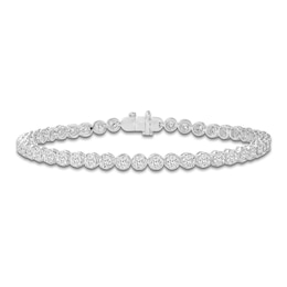 Men's Diamond Tennis Bracelet 2-1/2 ct tw Sterling Silver 8.5"