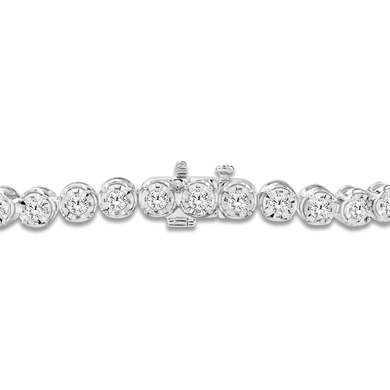 Main Image 2 of Men's Diamond Tennis Bracelet 2-1/2 ct tw Sterling Silver 8.5"