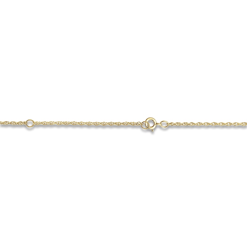 Main Image 3 of Diamond Accent Hearts Name Necklace 10K Yellow Gold 18"