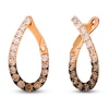 Thumbnail Image 2 of Le Vian Chocolate Ombré Diamond Teardrop Twist Earrings 7/8 ct tw 14K Strawberry Gold