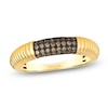 Thumbnail Image 1 of Le Vian Chocolate Diamond Ribbed Ring 1/5 ct tw 14K Honey Gold
