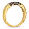 Thumbnail Image 2 of Le Vian Chocolate Diamond Ribbed Ring 1/5 ct tw 14K Honey Gold