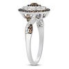 Thumbnail Image 3 of Le Vian Multi-Diamond Oval Double Halo Ring 5/8 ct tw 14K Vanilla Gold