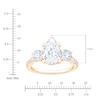 Thumbnail Image 4 of Pear-Shaped & Round-Cut Lab-Grown Diamond Three-Stone Engagement Ring 3 ct tw 14K Yellow Gold