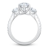 Thumbnail Image 2 of Marquise & Round-Cut Lab-Grown Diamond Three-Stone Engagement Ring 3 ct tw Platinum