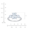 Thumbnail Image 4 of Radiant & Round-Cut Lab-Grown Diamond Three-Stone Engagement Ring 3 ct tw Platinum