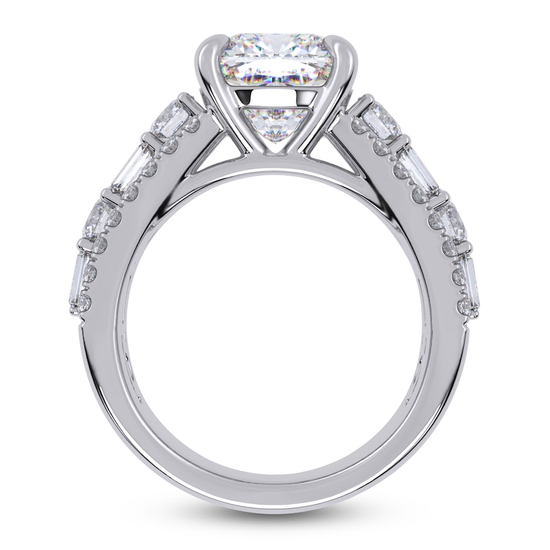 Main Image 4 of Cushion-Cut Lab-Grown Diamond Engagement Ring 5-1/2 ct tw 14K White Gold