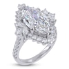 Thumbnail Image 2 of Marquise-Cut Lab-Grown Diamond Starburst Halo Engagement Ring 6-1/3 ct tw 14K White Gold