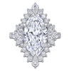 Thumbnail Image 3 of Marquise-Cut Lab-Grown Diamond Starburst Halo Engagement Ring 6-1/3 ct tw 14K White Gold