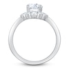 Thumbnail Image 2 of Pear-Shaped Lab-Grown Diamond Half-Halo Engagement Ring 1-7/8 ct tw 14K White Gold