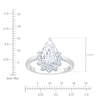 Thumbnail Image 4 of Pear-Shaped Lab-Grown Diamond Half-Halo Engagement Ring 1-7/8 ct tw 14K White Gold
