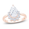Thumbnail Image 1 of Pear-Shaped Lab-Grown Diamond Half-Halo Engagement Ring 1-7/8 ct tw 14K Rose Gold