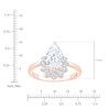 Thumbnail Image 4 of Pear-Shaped Lab-Grown Diamond Half-Halo Engagement Ring 1-7/8 ct tw 14K Rose Gold