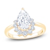 Thumbnail Image 1 of Pear-Shaped Lab-Grown Diamond Half-Halo Engagement Ring 1-7/8 ct tw 14K Yellow Gold