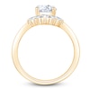 Thumbnail Image 2 of Pear-Shaped Lab-Grown Diamond Half-Halo Engagement Ring 1-7/8 ct tw 14K Yellow Gold