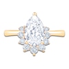 Thumbnail Image 3 of Pear-Shaped Lab-Grown Diamond Half-Halo Engagement Ring 1-7/8 ct tw 14K Yellow Gold