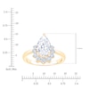 Thumbnail Image 4 of Pear-Shaped Lab-Grown Diamond Half-Halo Engagement Ring 1-7/8 ct tw 14K Yellow Gold