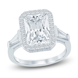 Radiant-Cut Lab-Grown Diamond Engagement Ring 5-3/8 ct tw 14K White Gold