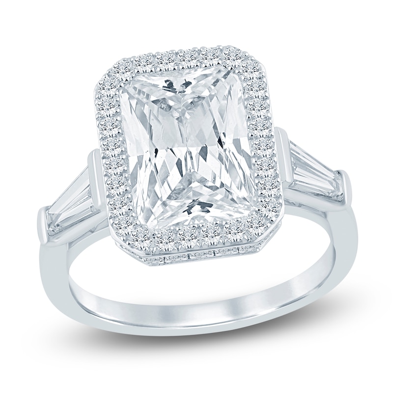 Main Image 1 of Radiant-Cut Lab-Grown Diamond Engagement Ring 5-3/8 ct tw 14K White Gold