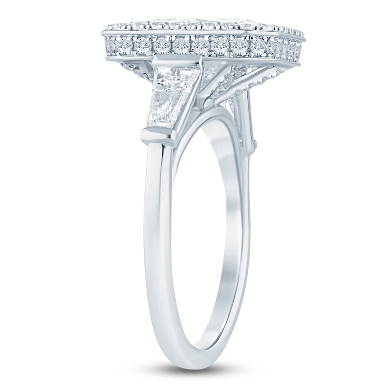 Main Image 2 of Radiant-Cut Lab-Grown Diamond Engagement Ring 5-3/8 ct tw 14K White Gold