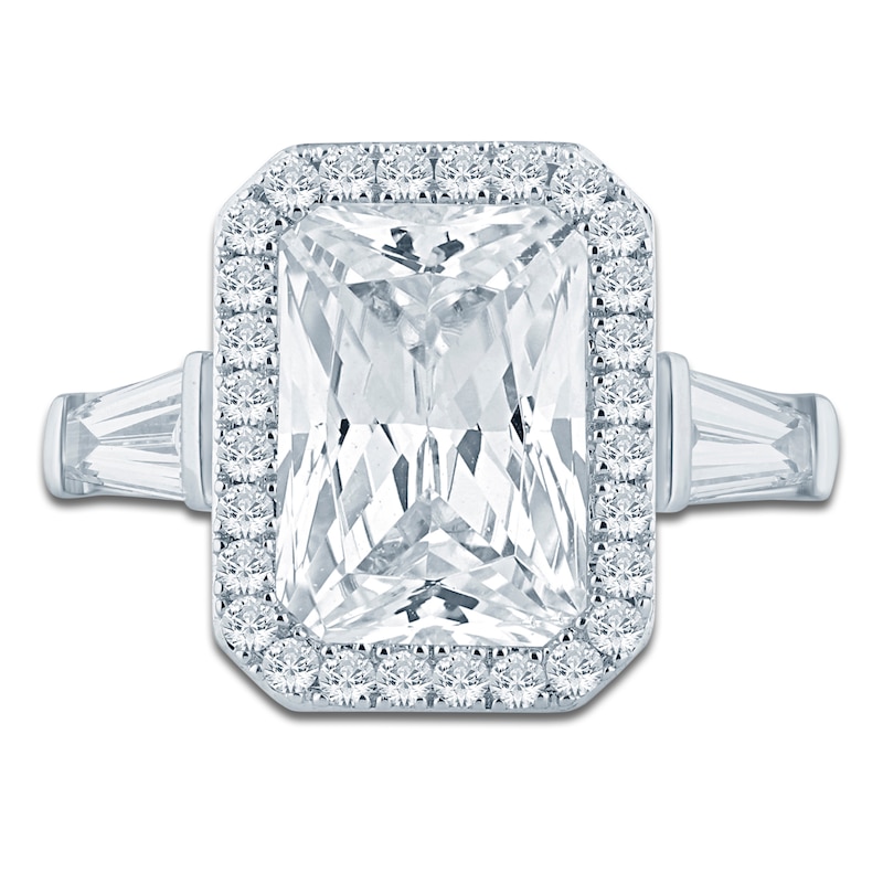 Main Image 3 of Radiant-Cut Lab-Grown Diamond Engagement Ring 5-3/8 ct tw 14K White Gold