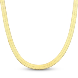 Two-Sided Herringbone Chain Necklace Solid 14K Two-Tone Gold 18" 3mm&nbsp;