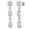 Thumbnail Image 2 of Jared Signature Multi-Shape Lab-Grown Diamond Bezel-Set Drop Earrings 5 ct tw Sterling Silver