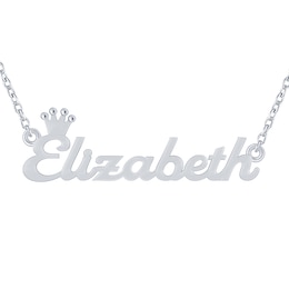 Crown Nameplate Necklace (1 Name)