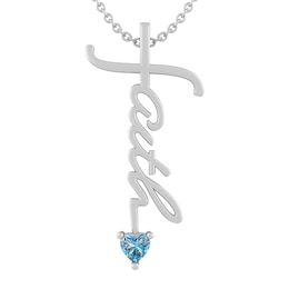 Colored Stone Faith Necklace (1 Stone)