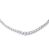 Thumbnail Image 0 of Certified Diamonds 10 ct tw Round 14K White Gold Tennis Necklace