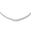 Thumbnail Image 1 of Certified Diamond 7 ct tw Round 14K White Gold Tennis Necklace