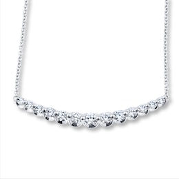 Diamond Necklace 1-3/8 ct tw 18K White Gold