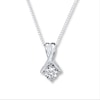 Thumbnail Image 0 of Diamond Solitaire Necklace 1/5 ct tw Round 18K White Gold (I1/I)