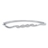 Thumbnail Image 1 of Diamond Bangle 1/4 ct tw Round-cut 10K White Gold