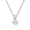 Thumbnail Image 1 of Diamond Necklace 1/2 ct tw Round 14K White Gold