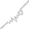 Thumbnail Image 1 of Heartbeat Bracelet 1/20 ct tw Diamonds 10K White Gold