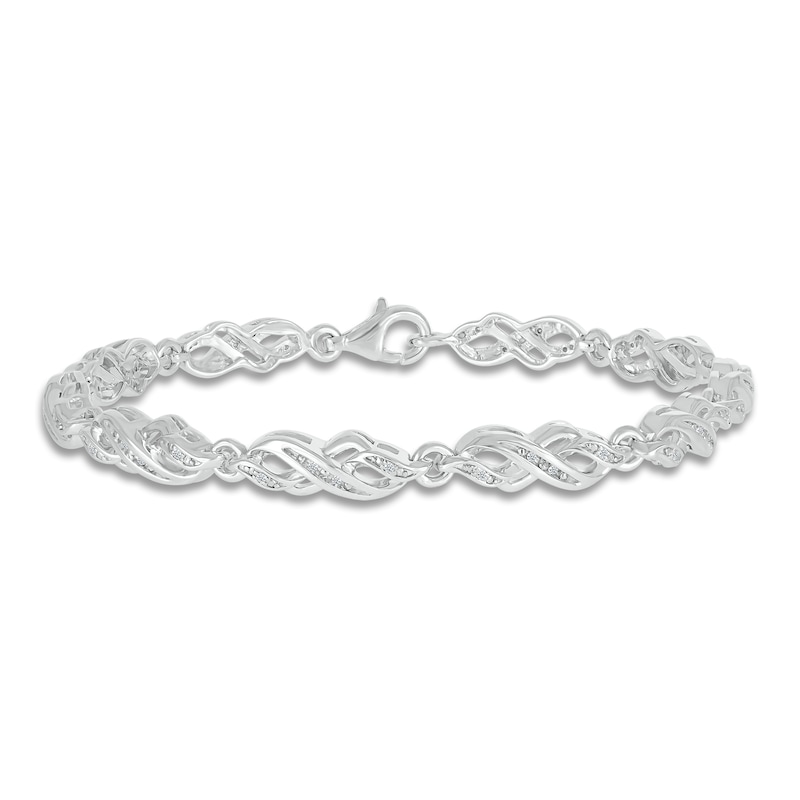 Main Image 1 of Infinity Bracelet 1/8 ct tw Diamonds Sterling Silver