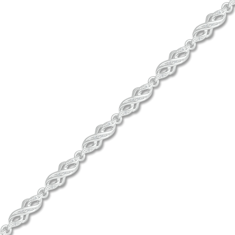 Main Image 2 of Infinity Bracelet 1/8 ct tw Diamonds Sterling Silver