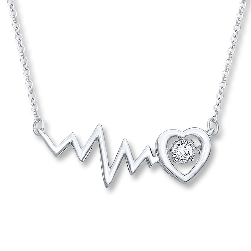 Diamonds in Rhythm 1/10 ct tw Necklace Sterling Silver
