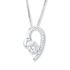 Thumbnail Image 0 of Heart Necklace 1/5 ct tw Diamonds 14K White Gold