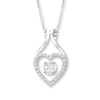 Thumbnail Image 1 of Diamond Heart Necklace 1/3 carat tw 14K White Gold