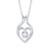 Thumbnail Image 2 of Diamond Heart Necklace 1/3 carat tw 14K White Gold
