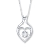 Thumbnail Image 3 of Diamond Heart Necklace 1/3 carat tw 14K White Gold