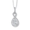 Thumbnail Image 1 of Infinity Necklace 3/4 ct tw Diamonds 14K White Gold