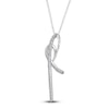 Thumbnail Image 2 of Diamond Cross Necklace 1/3 ct tw Round 14K White Gold
