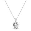 Thumbnail Image 1 of Diamond Heart Necklace 1/4 ct tw Round 14K White Gold