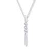 Thumbnail Image 0 of 3-Stone Diamond Necklace 1/20 ct tw Round-cut Sterling Silver